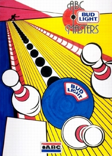 Bud Light Bowling Poster by Ryan Bozis Marker ~ 24 x 18 Bud Light Bowling Poster by Ryan Bozis Marker ~ 24 x 18