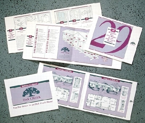 Oak Creek Homes Brochures by Ryan Bozis Offset Lithography ~ 8.5 x 11 Oak Creek Homes Brochures by Ryan Bozis Offset Lithography ~ 8.5 x 11