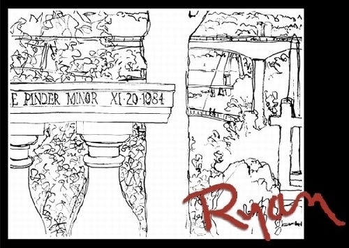 Hollywood Cemetery IV by Ryan Bozis Ink ~ 17 x 22 Hollywood Cemetery IV by Ryan Bozis Ink ~ 17 x 22