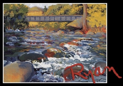 Tye River Footbridge No. 5 by Ryan Bozis Oil ~ 10 x 13 Tye River Footbridge No. 5 by Ryan Bozis Oil ~ 10 x 13