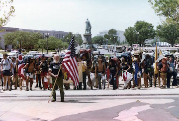 106.jpg--flags, hikers, stairs