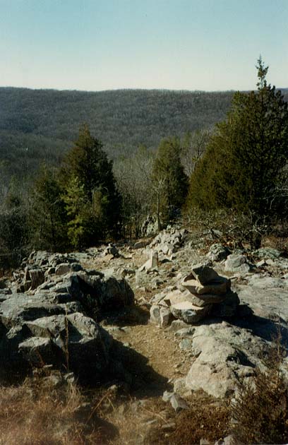 weaving through rocks